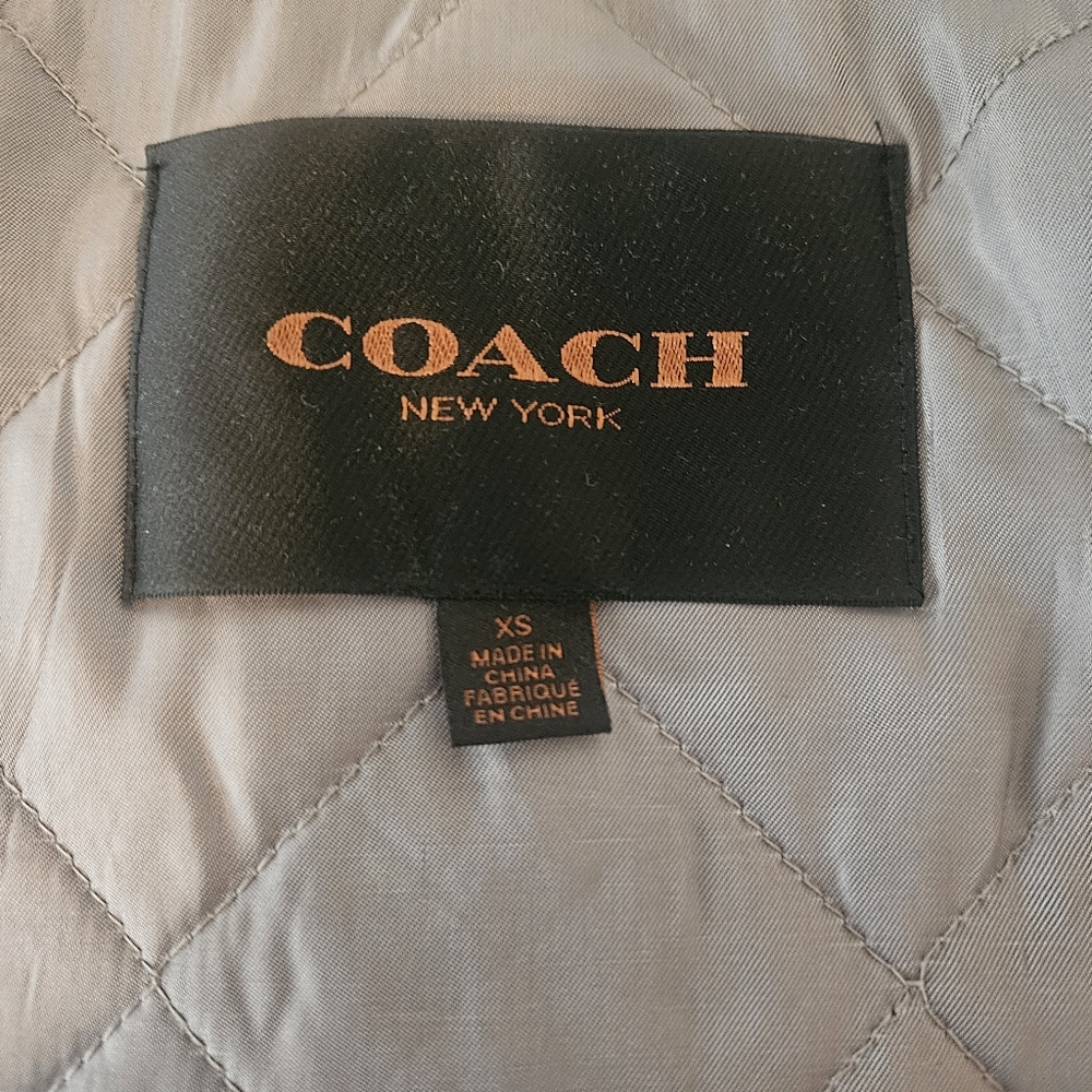 Coach Wool Parka Coat w/ Leather Trim Size XS (FITS LIKE A MEDIUM PtP 22") - Picture 5 of 9